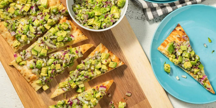 Avocado and Parsley Salsa on Flatbread