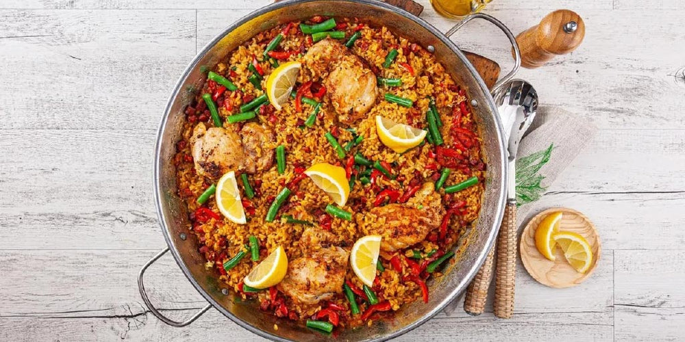 Garlic Chicken and Pork Paella