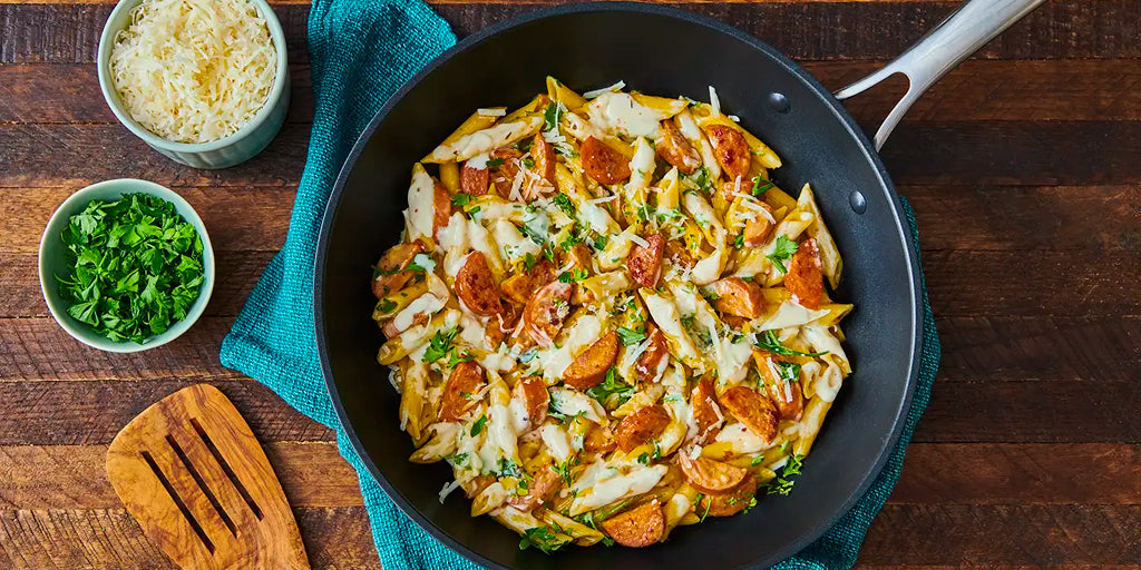 Blackened Sausage Alfredo