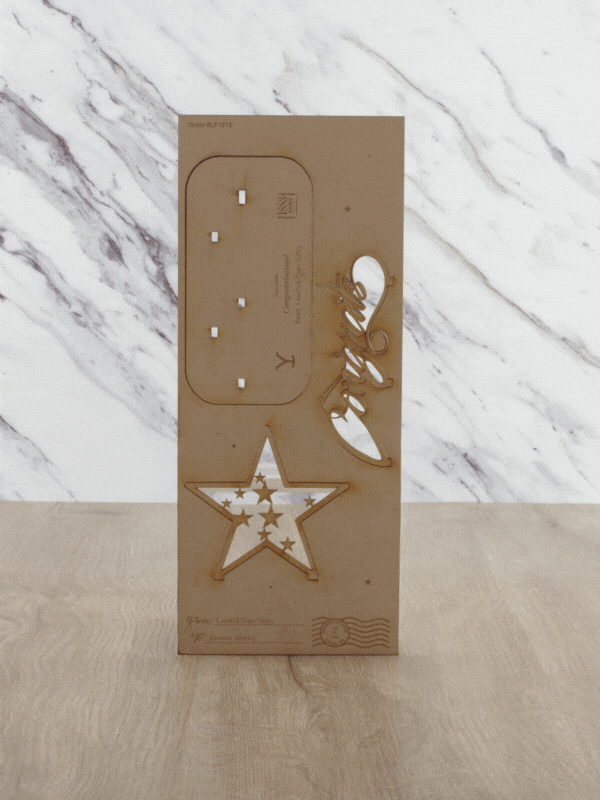 Congrats 3D Wood Card