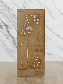 Merry Christmas 3D Wood Card