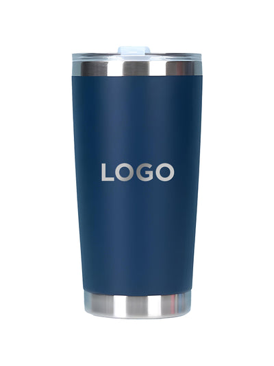Double Wall Stainless Steel Wine Tumbler with Lid (20oz.) - Customizable