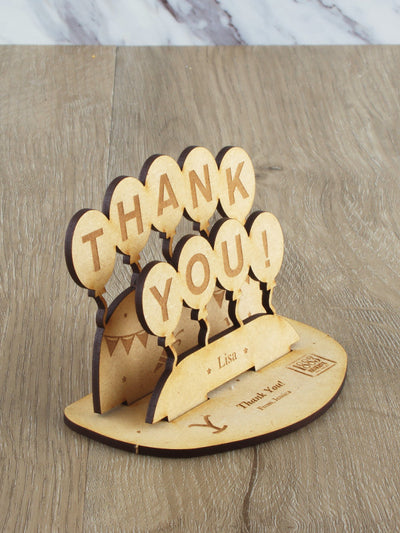 Thank You 3D Wood Card