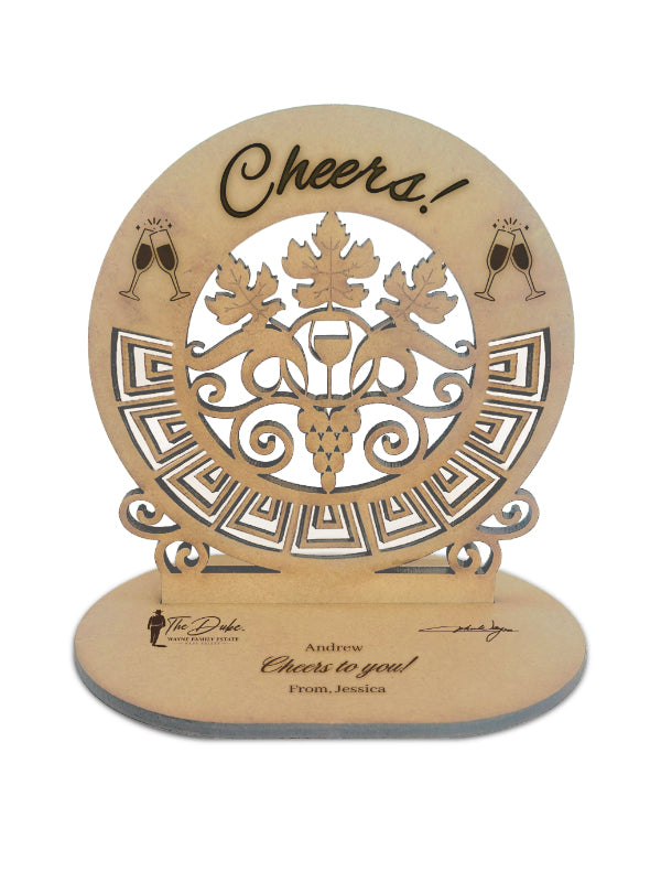 John Wayne "Cheers" Wooden Card