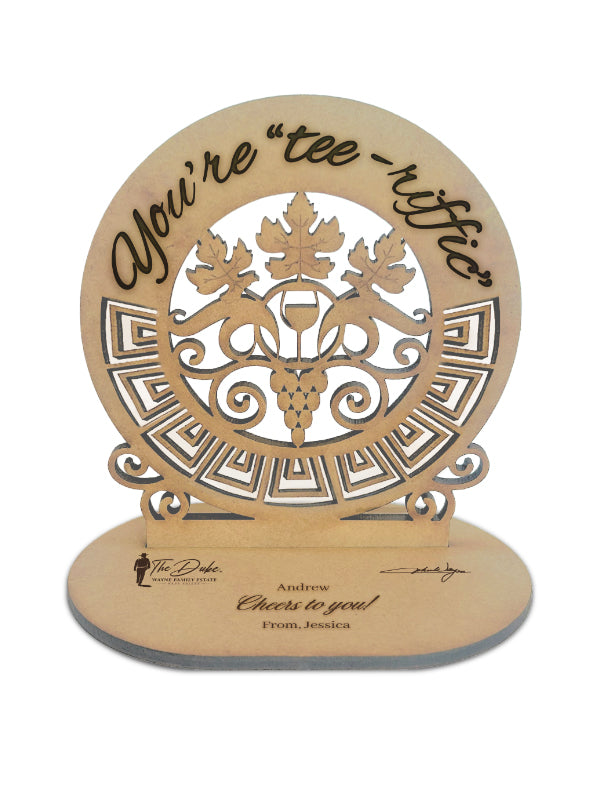 John Wayne "You're Tee-Riffic" Wooden Card