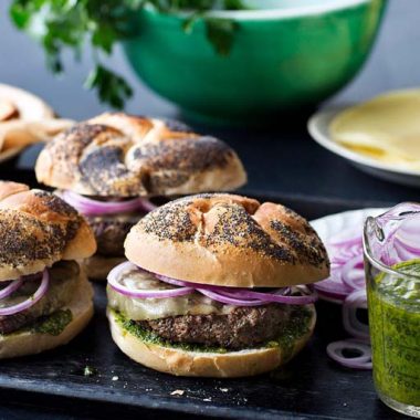 The Ultimate Father's Day Wine & Food Pairing Guide - Argentinian Beef Burgers with Chimichurri