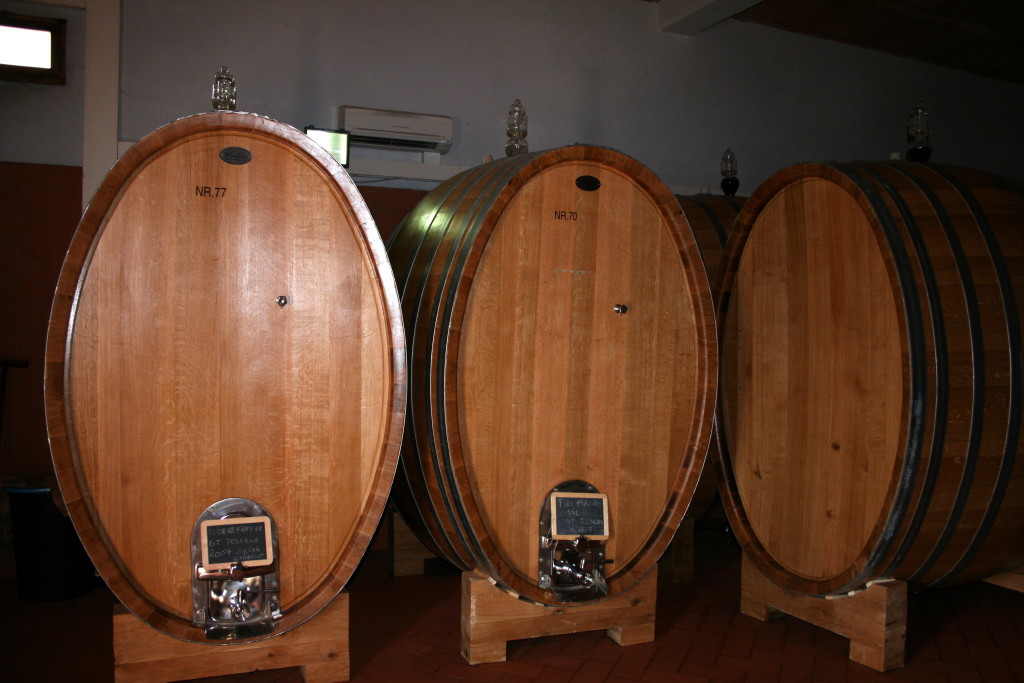 Oval wine barrels