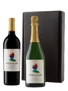 Personalized Duet: Merlot and Sparkling - WineShop At Home one Merlot and one Sparkling Wine dressed up in our classic black gift box