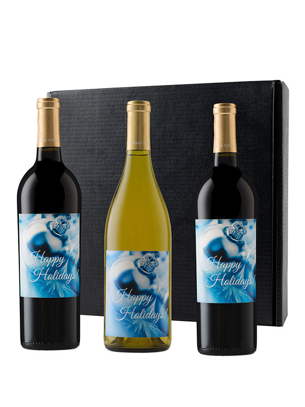 Personalized Mixed Trio: Cabernet, Merlot and Chardonnay - WineShop At Home classic personalized trio of Cabernet Sauvignon, Merlot and Chardonnay