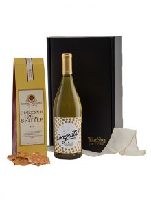 Personalized Chardonnay and Wine Brittle - WineShop At Home personalized Chardonnay is paired with handmade Wine Brittle