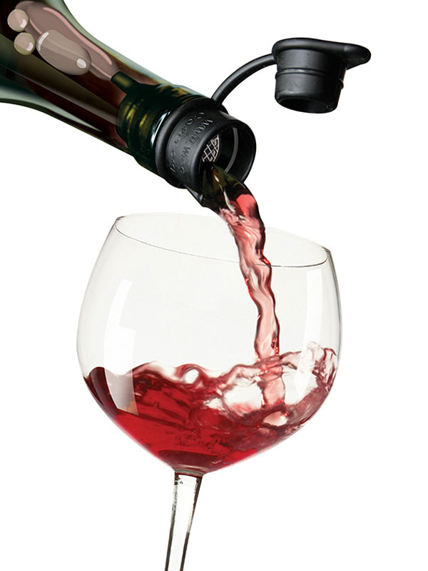 Haley's Corker®- WineShop At Home corker that aerates, filters, pours, re-corks and stops.