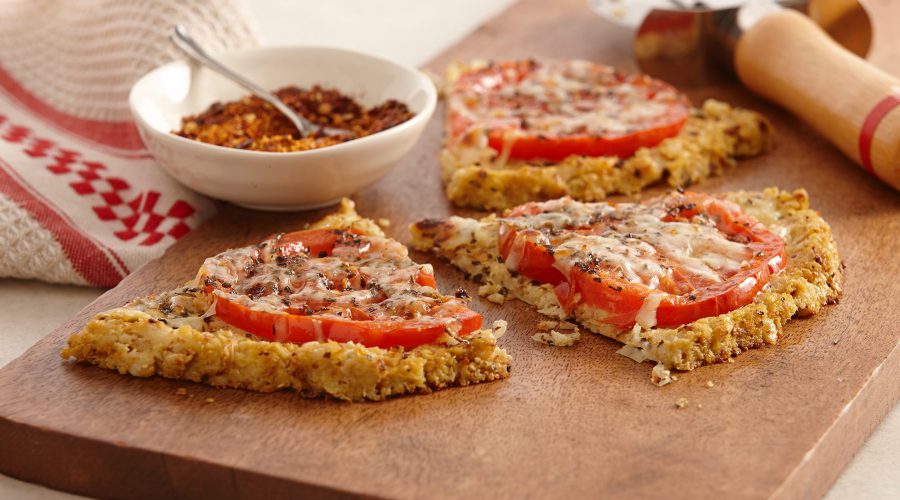 Gluten-Free Fresh Tomato Pizza with Cauliflower Crust