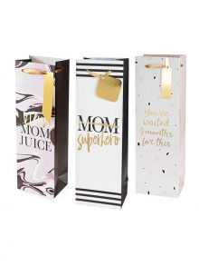 Mom's Turn to Wine Bottle Gift Bags (Set of 3)