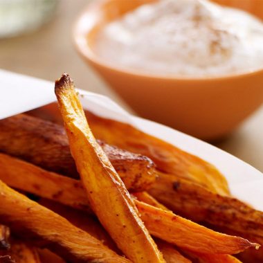 Baked Sweet Potato Fries with Honey Spice Dip