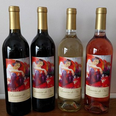 Various bottles of our brand, Lumière de Vie