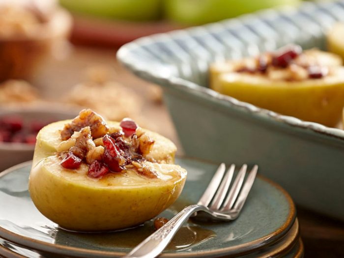 Baked Apples Stuffed with Cranberries and Walnuts