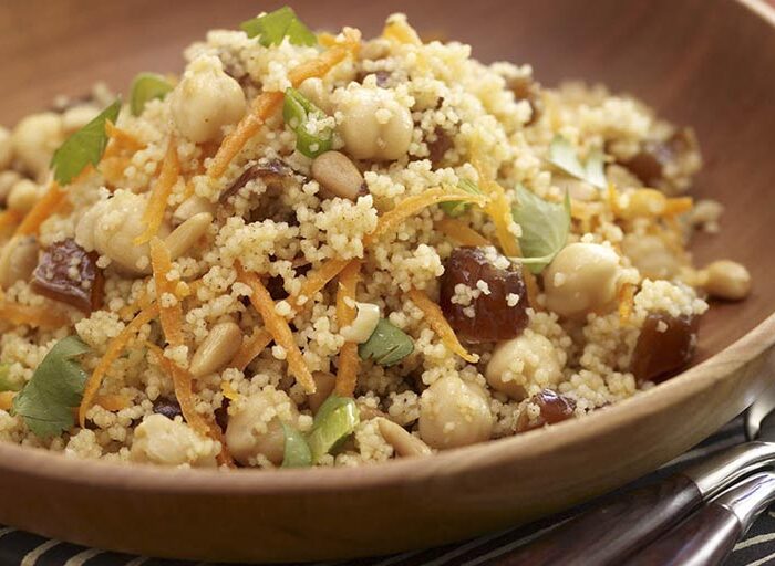 Couscous Salad with Chickpeas, Dates & Cinnamon