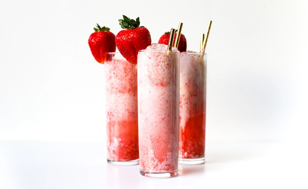 Strawberry Champagne Float