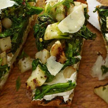 Grilled Ciabatta with Spicy Broccoli Rabe and Fennel